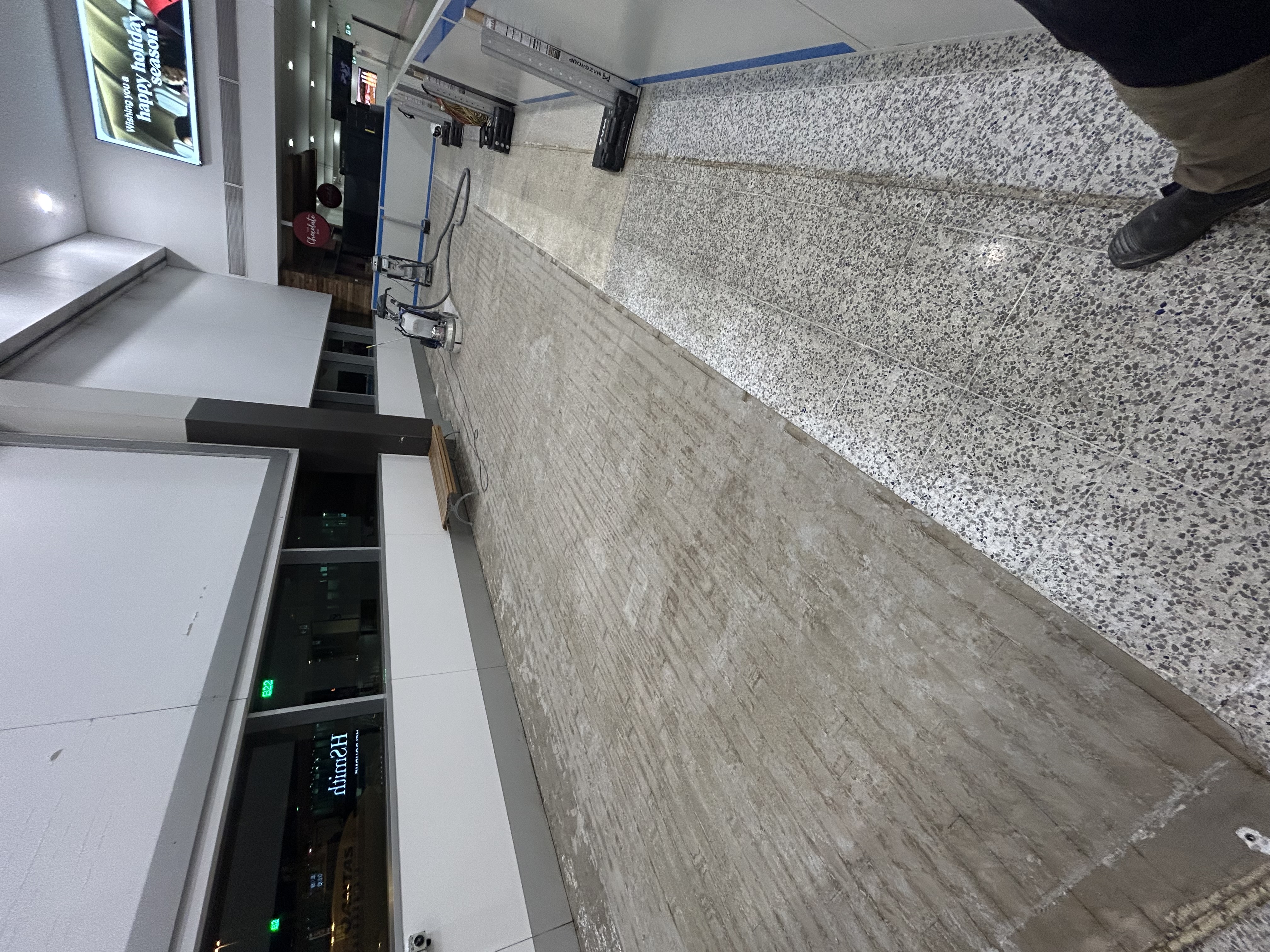 Damaged concrete surface before professional grinding