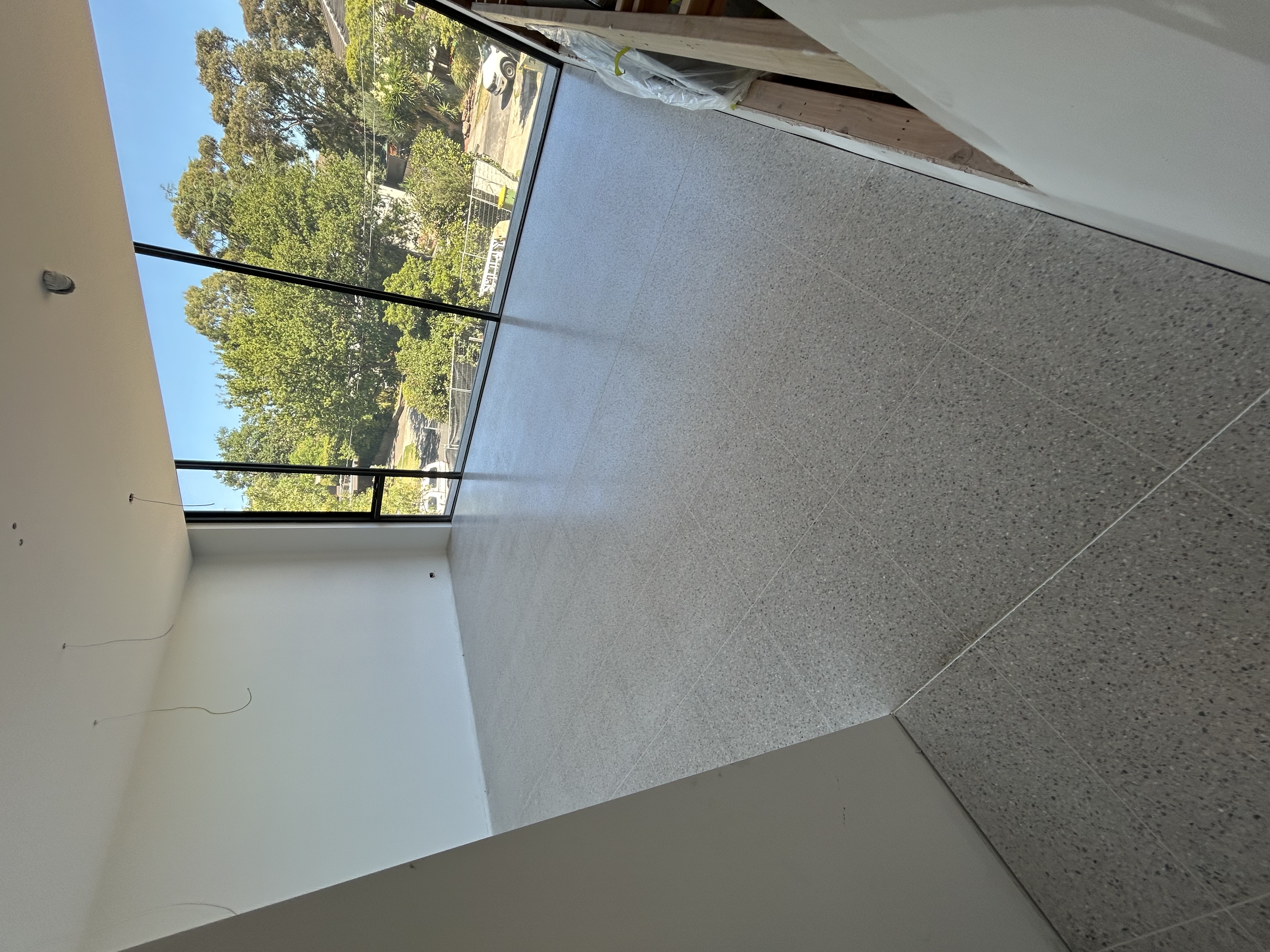 Terrazzo sample showing aggregate