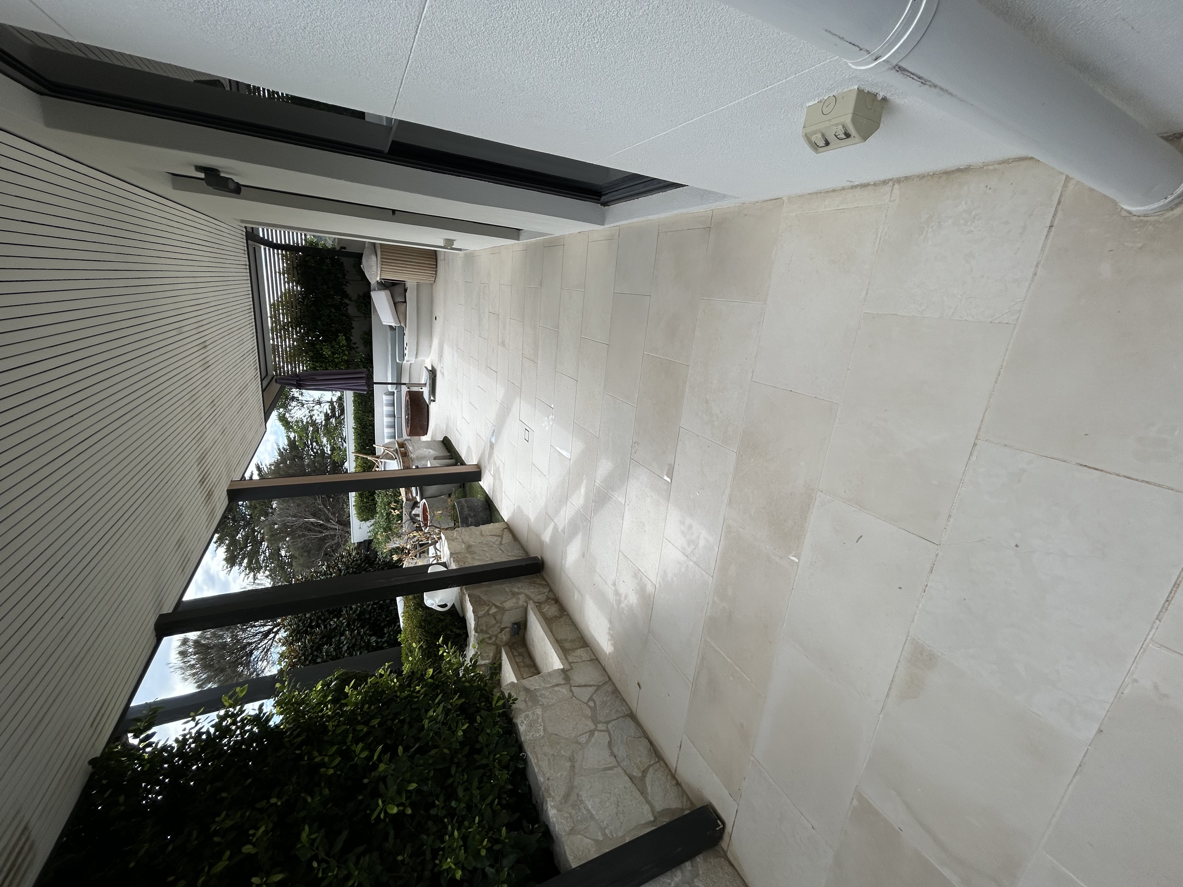 Restored stone surface after professional restoration