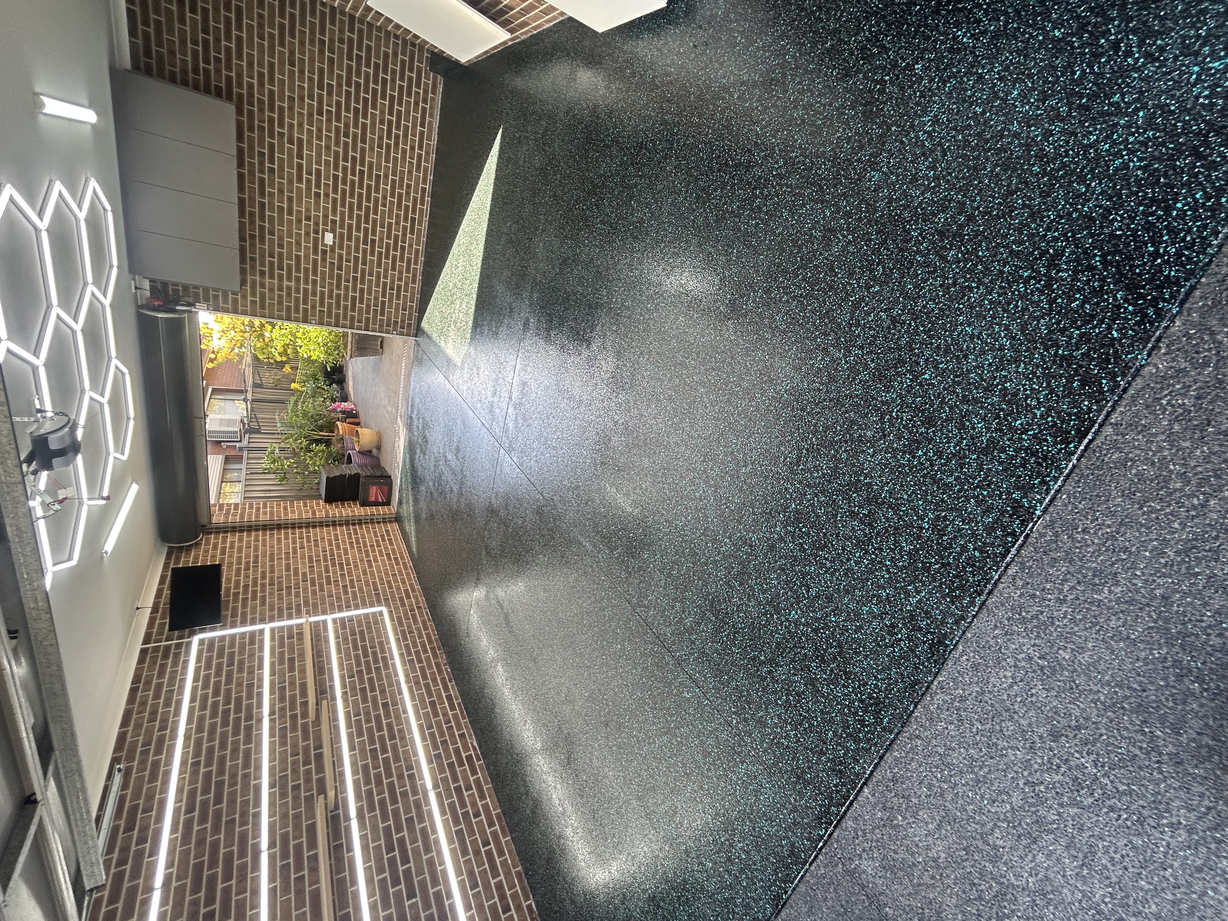 Floor after epoxy coating